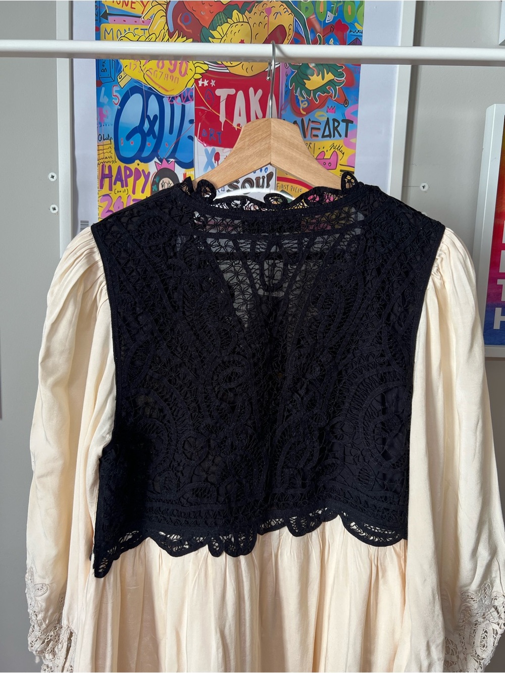 Sea New York Adelina combo cream Dress with Black Lace Bodice - Picture 6 of 6